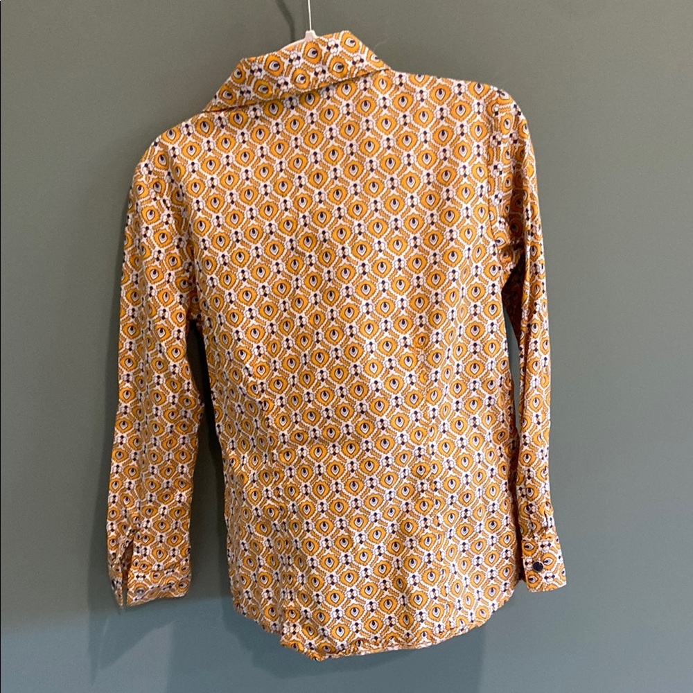 Girls youth rodeo Yellow Patterned Shirt image 2
